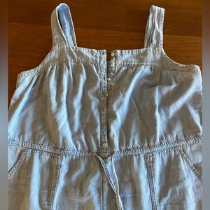 Old Navy Denim Romper with buttons, drawstring waist, pockets; size XL women